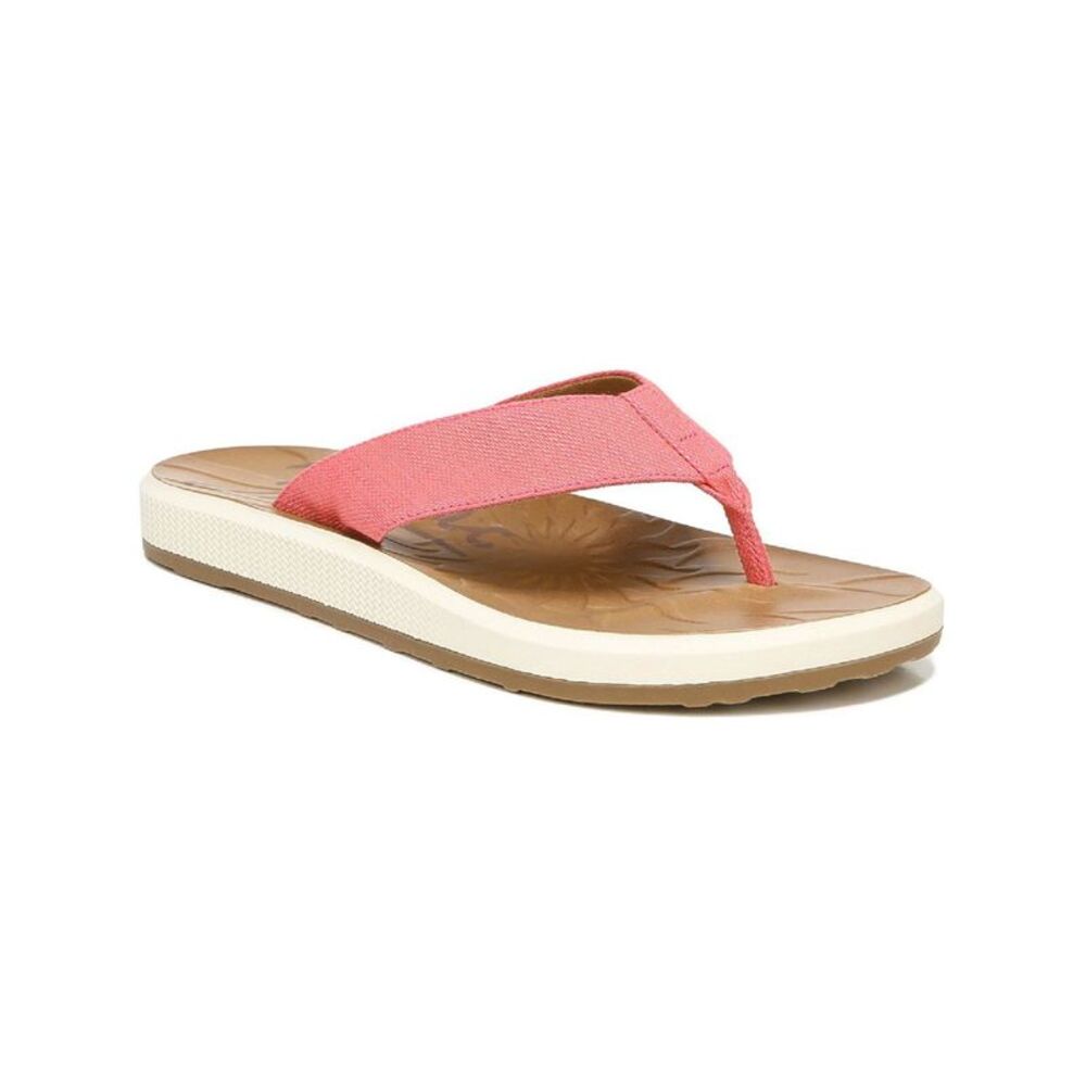 ZODIAC Womens Pink 1/2" Platform Sunny Round Wedge Slip On Flip Flop Sandal 10 M